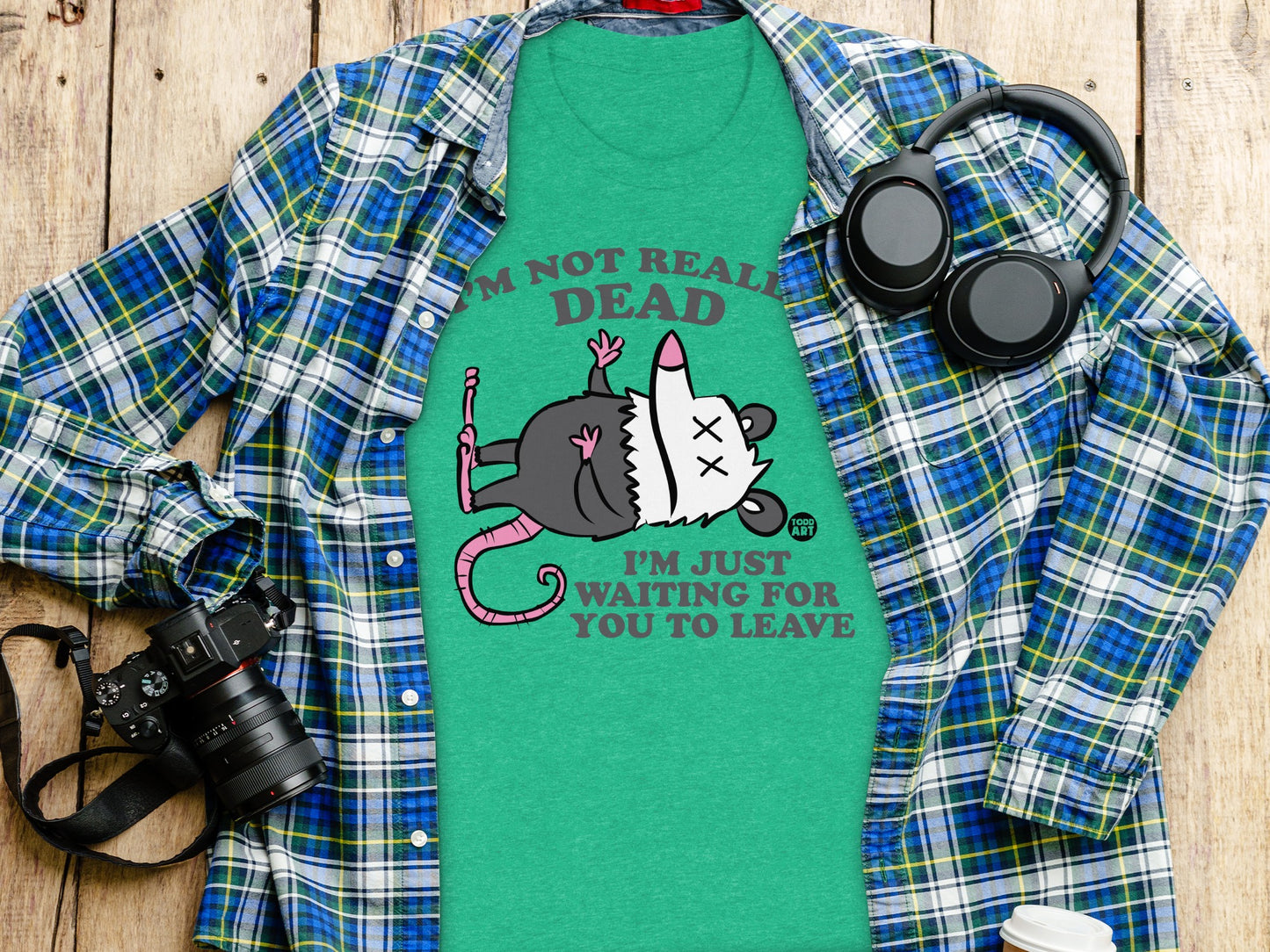 I'm Not Really Dead Funny Graphic Tee Shirt