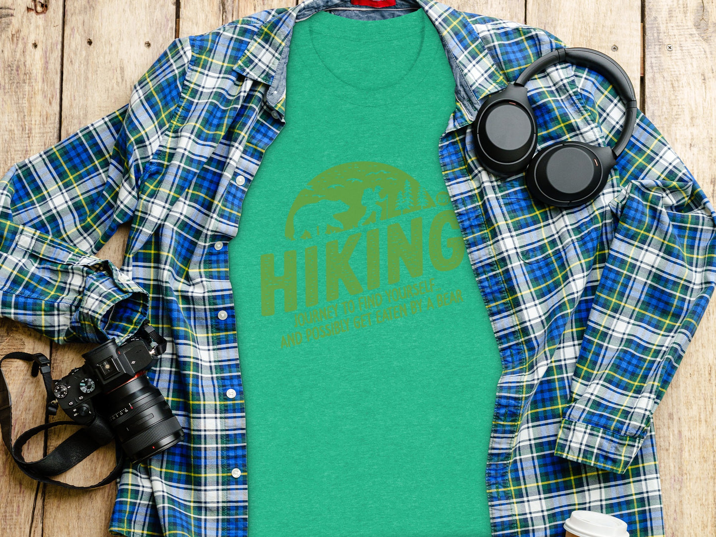 Hiking Makes You Stronger Forest Green T-shirt product