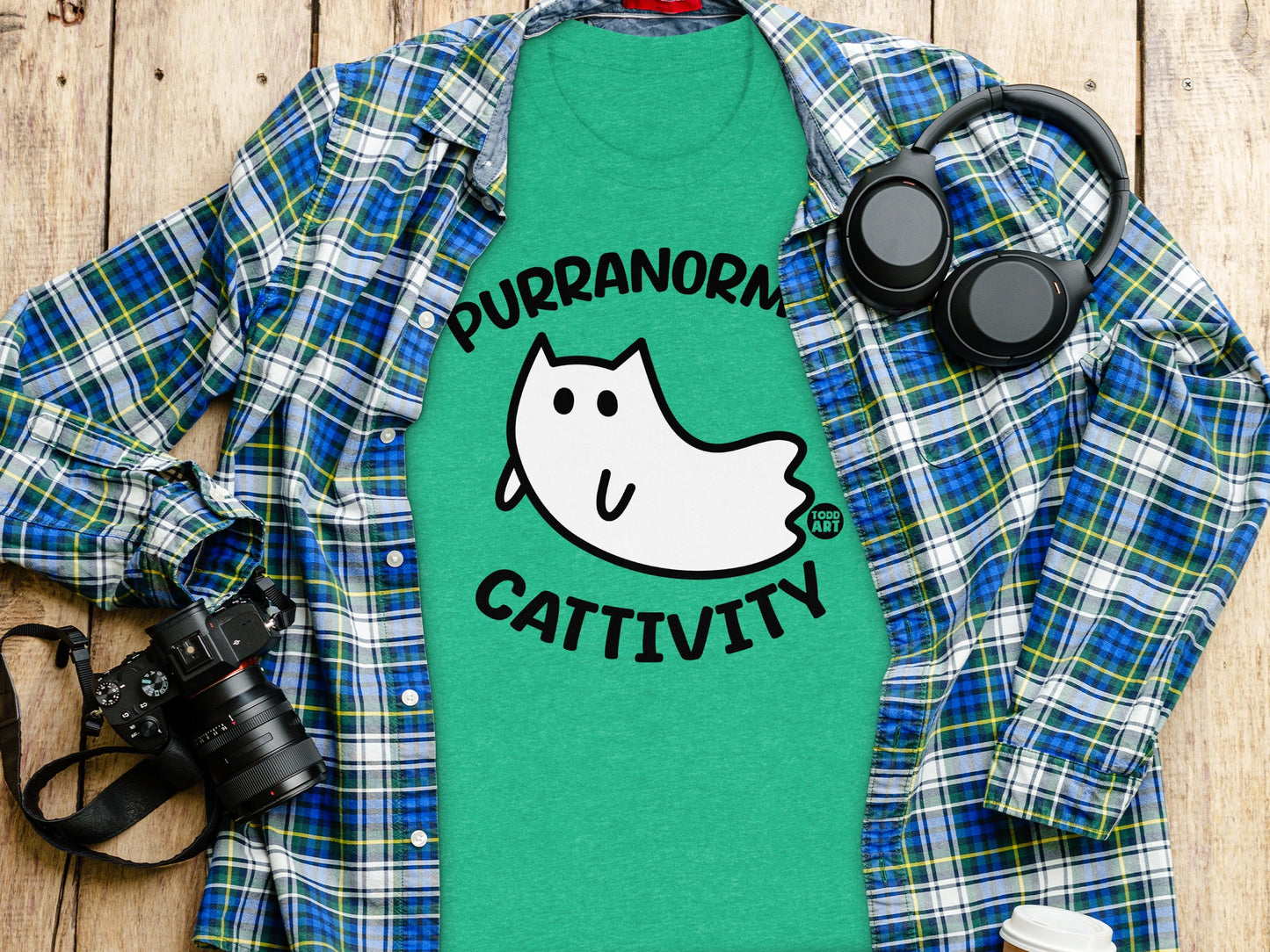 Purranormal Cativity Graphic Green T-shirt product