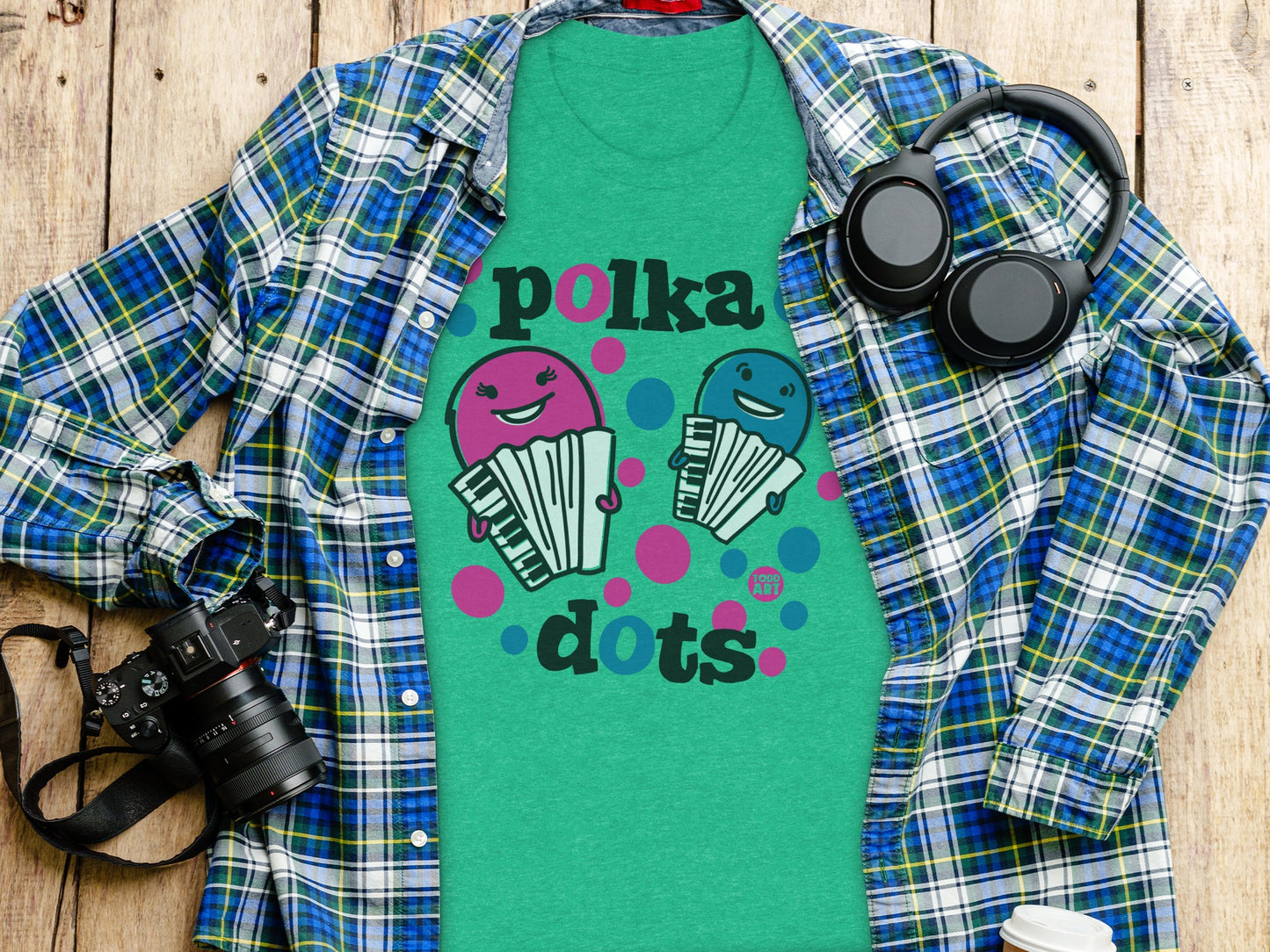 Polka Dots Accordion Musical Graphic T-Shirt product