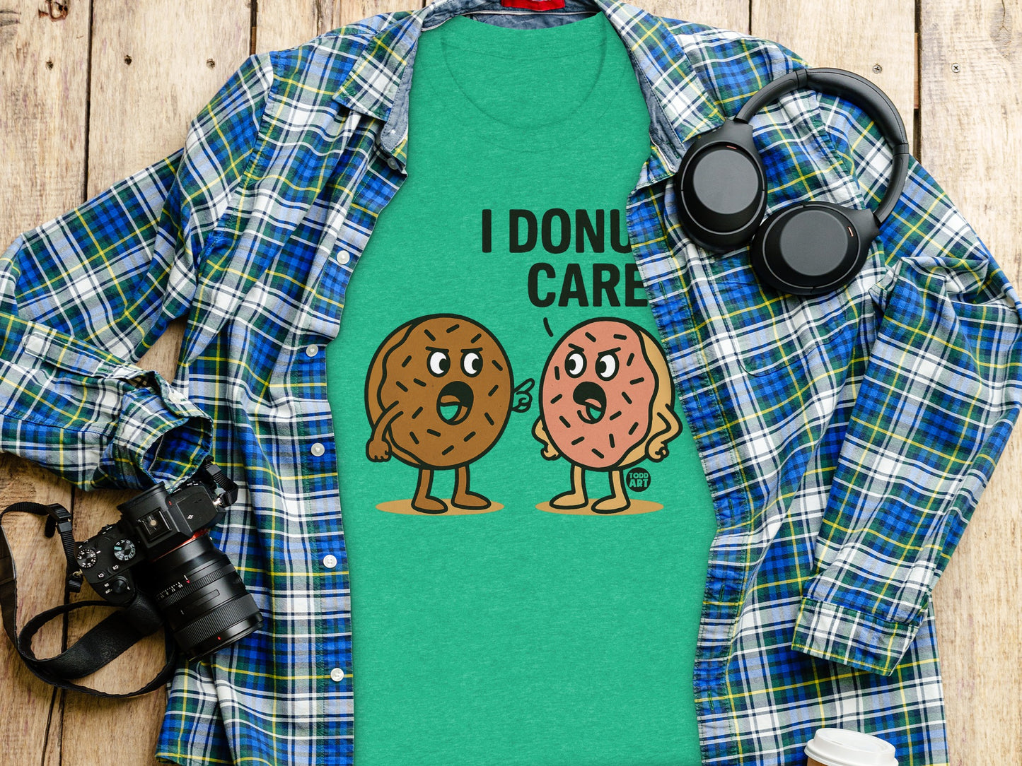 I Donut Care Graphic Novelty Tee Shirt product