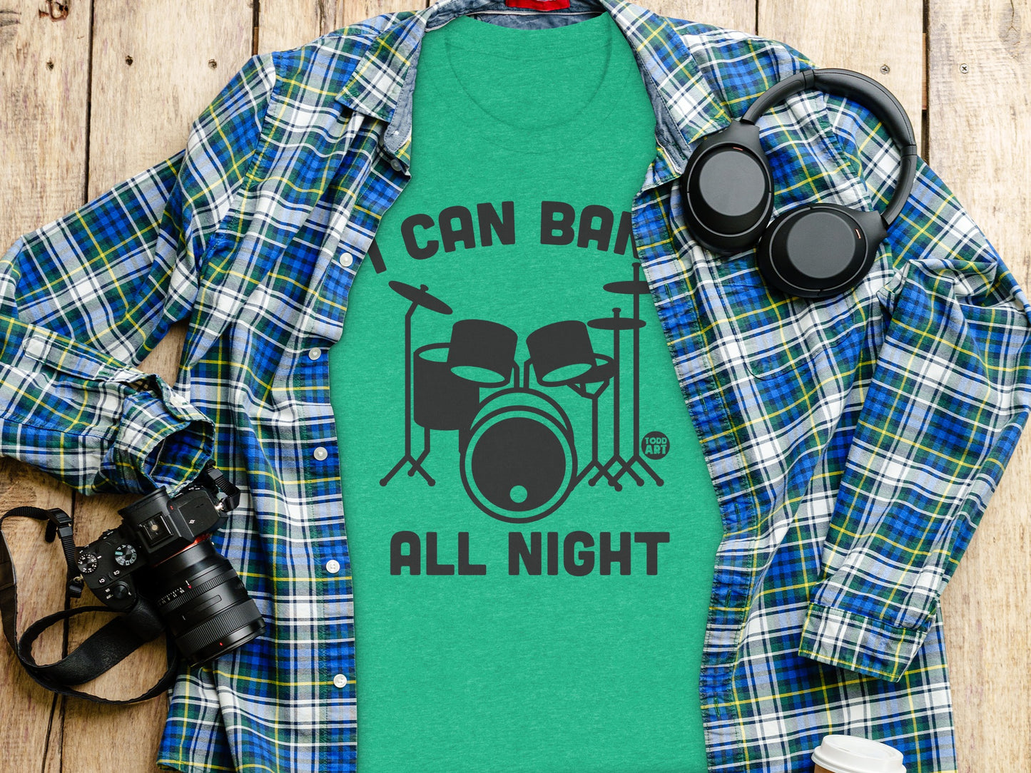 I Can Bang All Night Drum Set Graphic T-shirt product