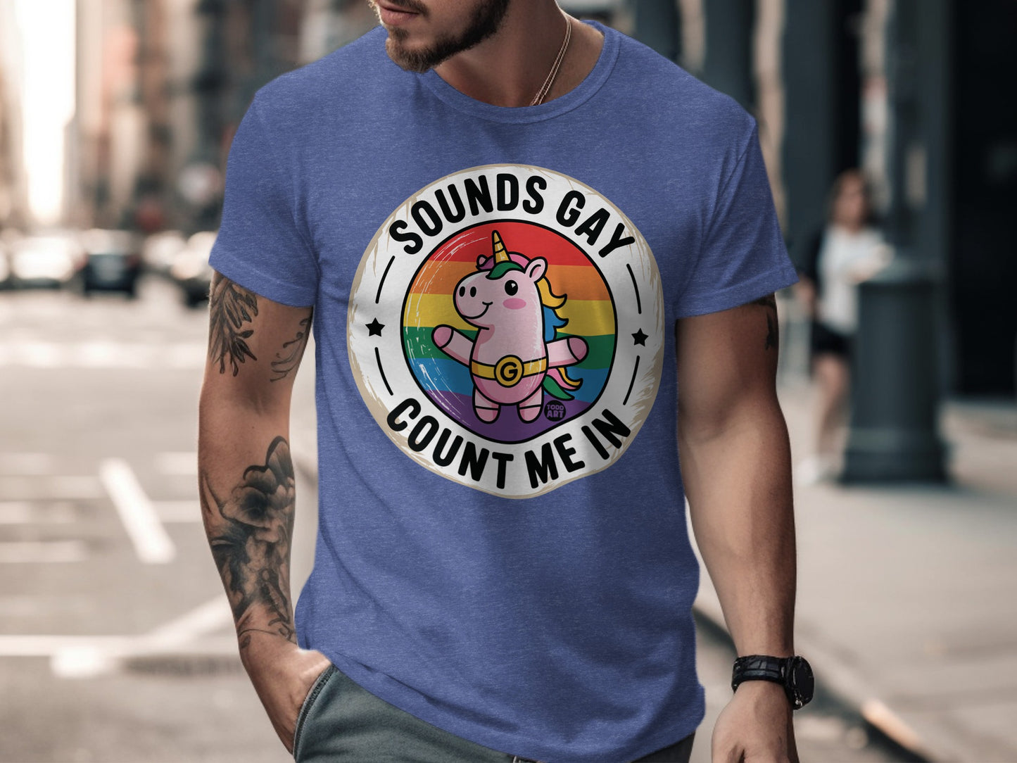 Sounds Gay Count Me In Unicorn T-shirt product