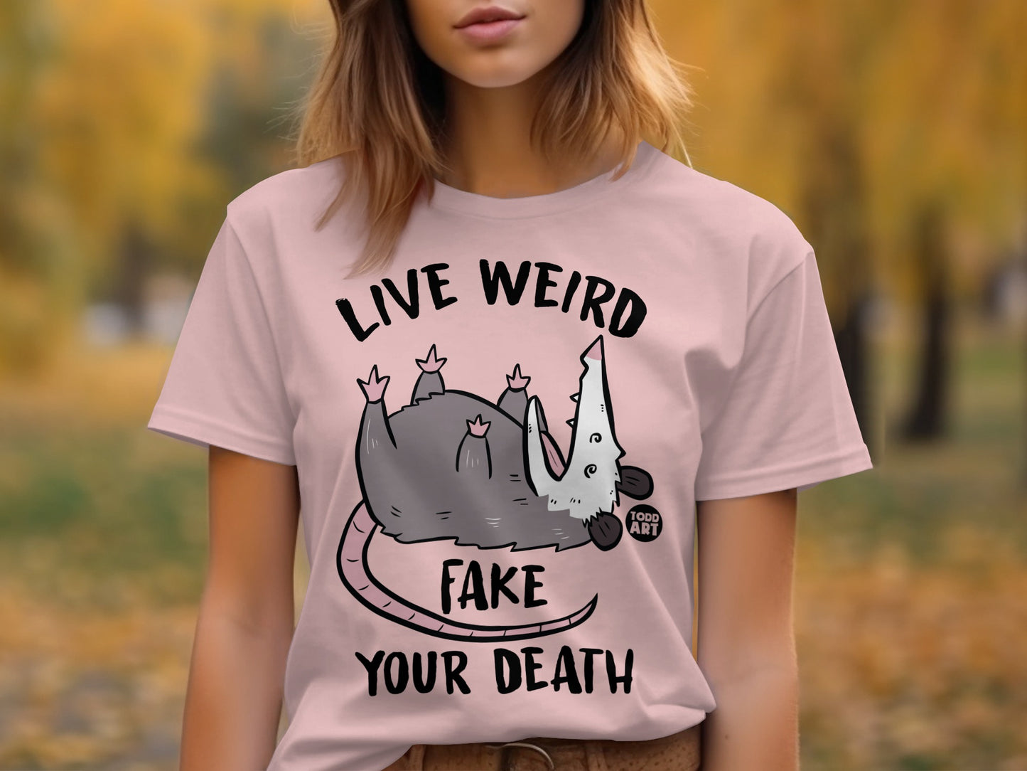 Live Weird Fake Your Death Graphic Tee