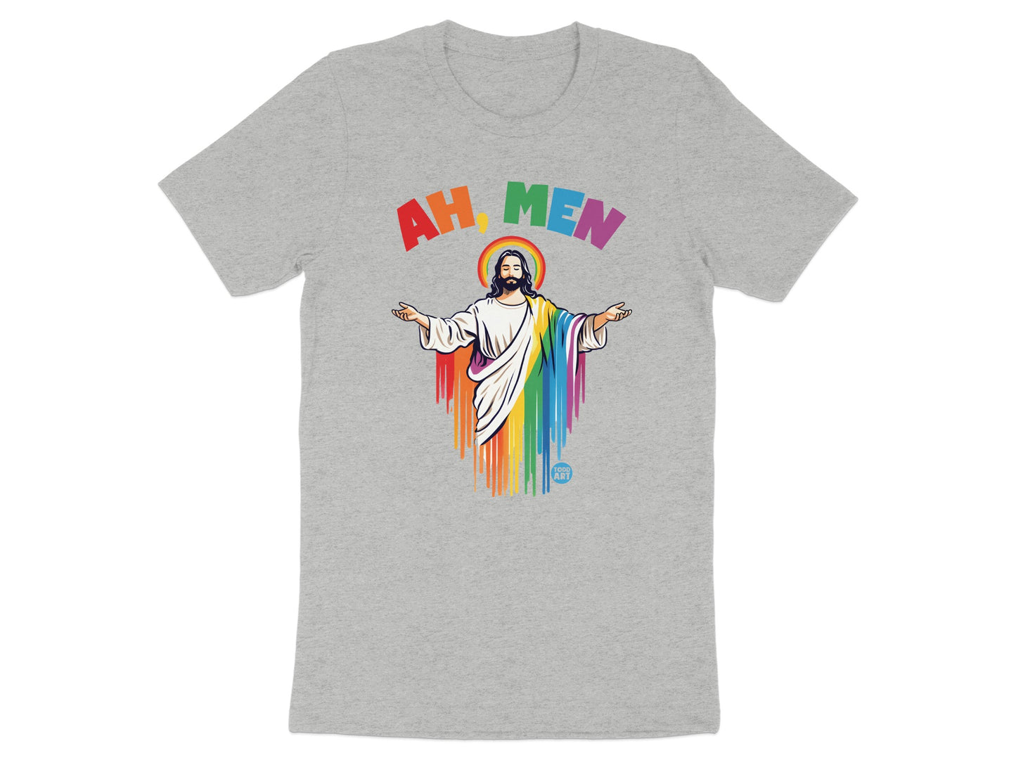 Ah Men Colorful Graphic Jesus Design Shirt product type