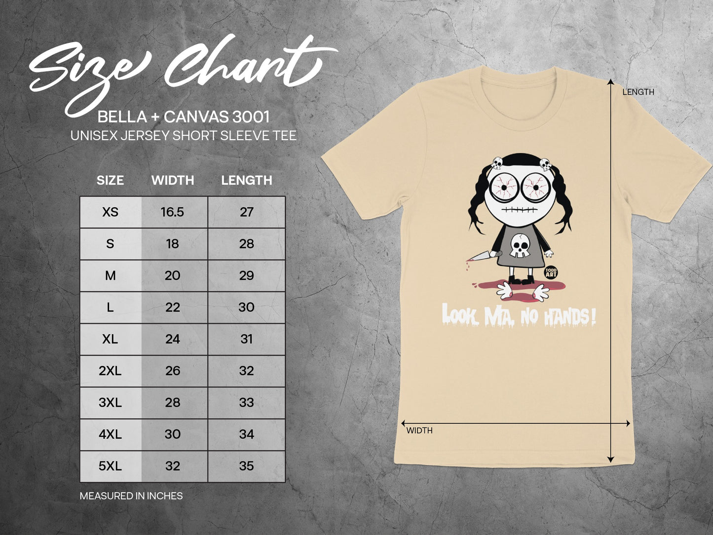 Look Ma No Hands Graphic Tee Design for All Sizes