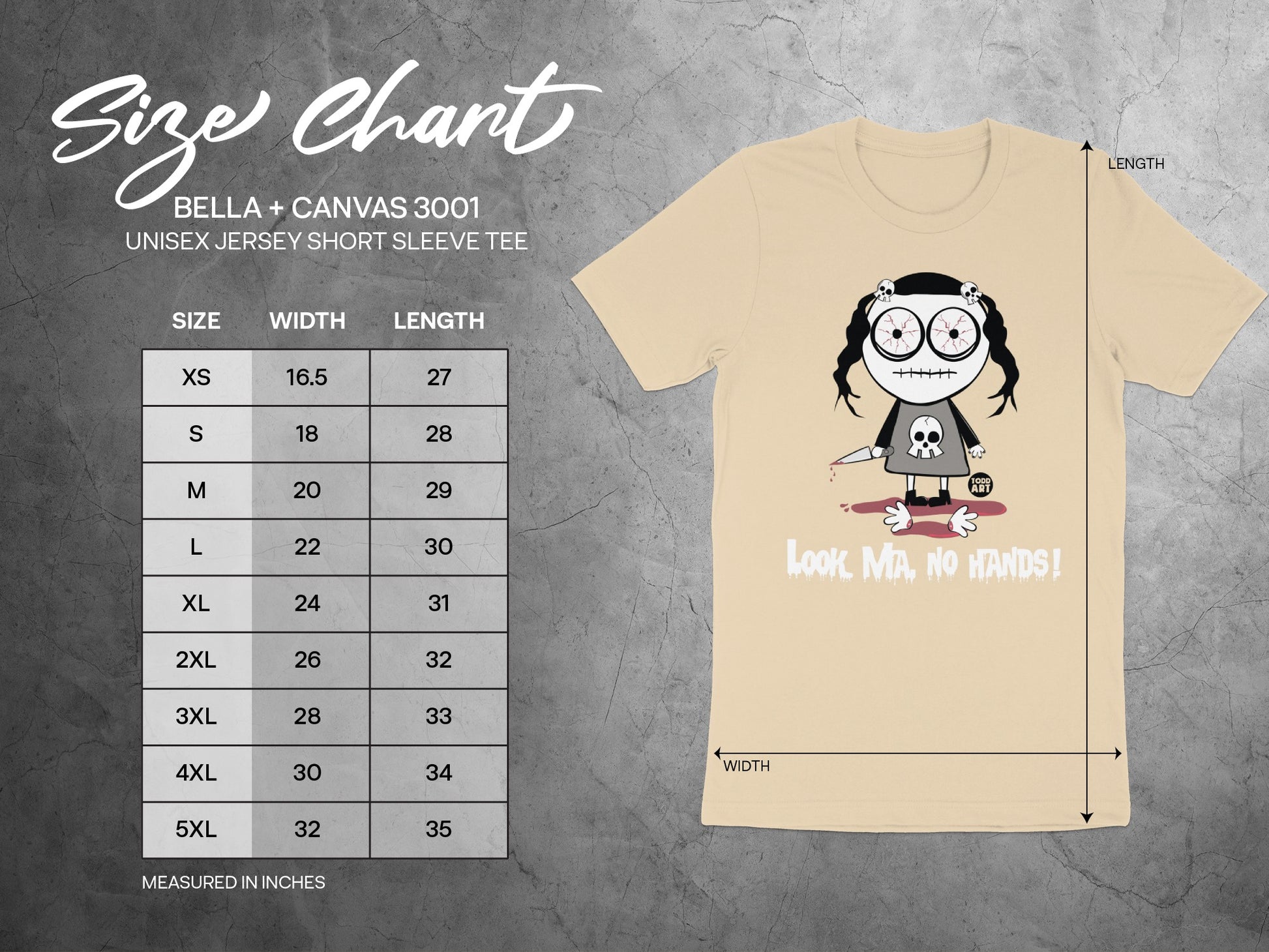 Look Ma No Hands Graphic Tee Design for All Sizes