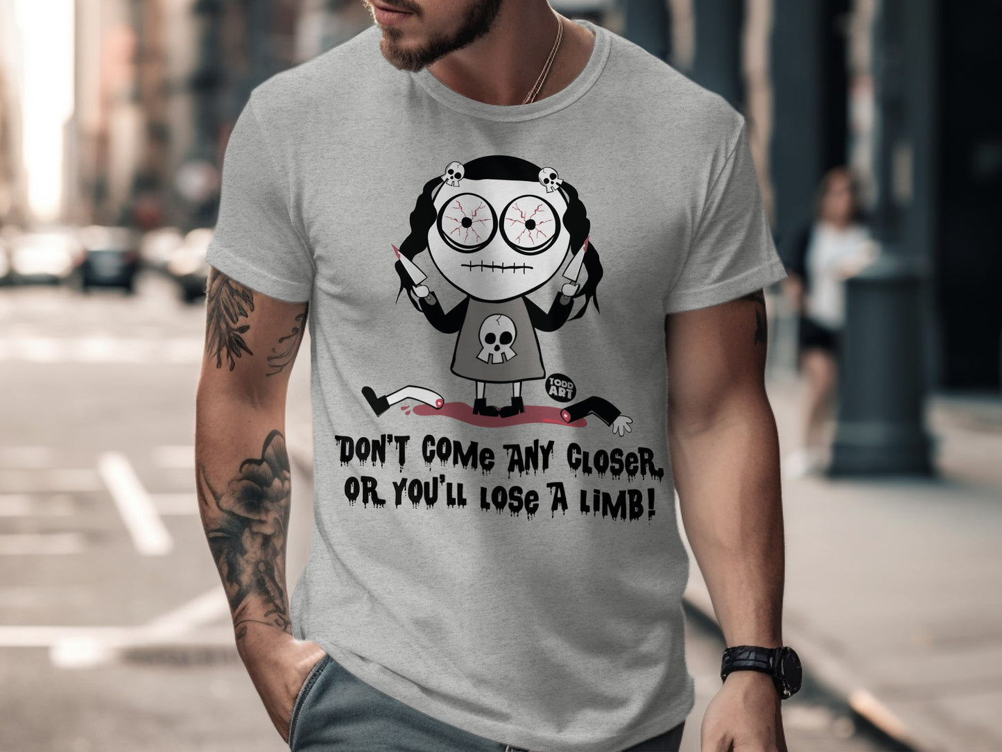 Don't Come Closer Lose A Limb Creepy Character Shirt