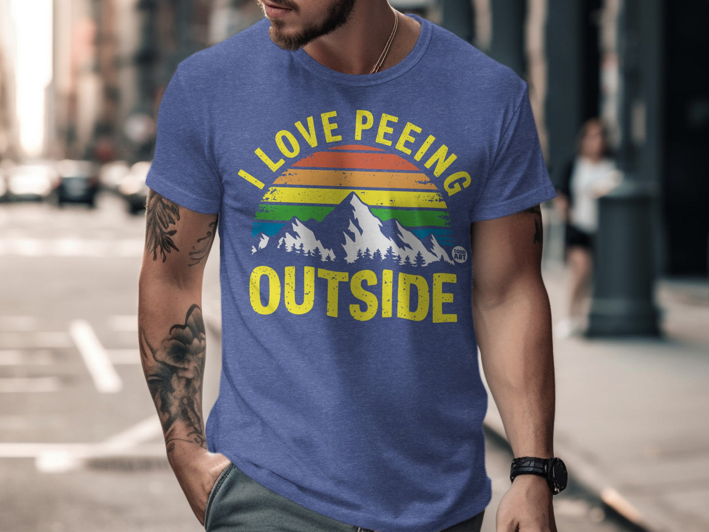 I Love Peeing Outside Funny Graphic Tee Shirt product