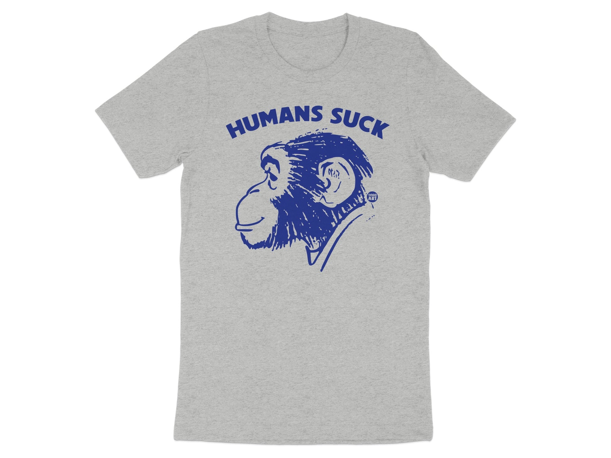 Humans Suck Graphic Monkey Face T-Shirt product