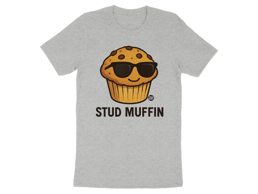 Stud Muffin Graphic Tee Shirt with Funny Muffin Design product