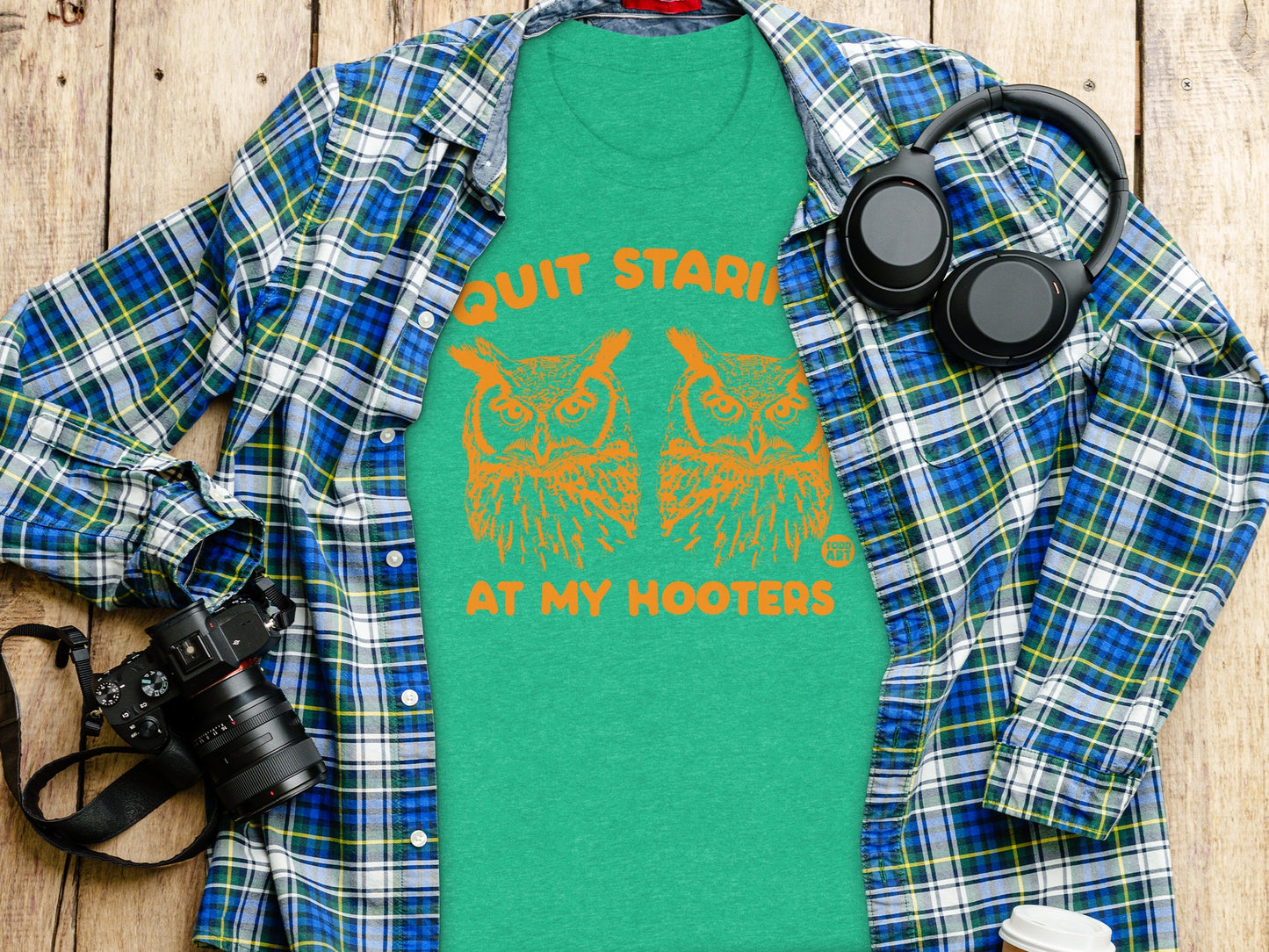Quit Staring At My Hooters Funny Owl Shirt product