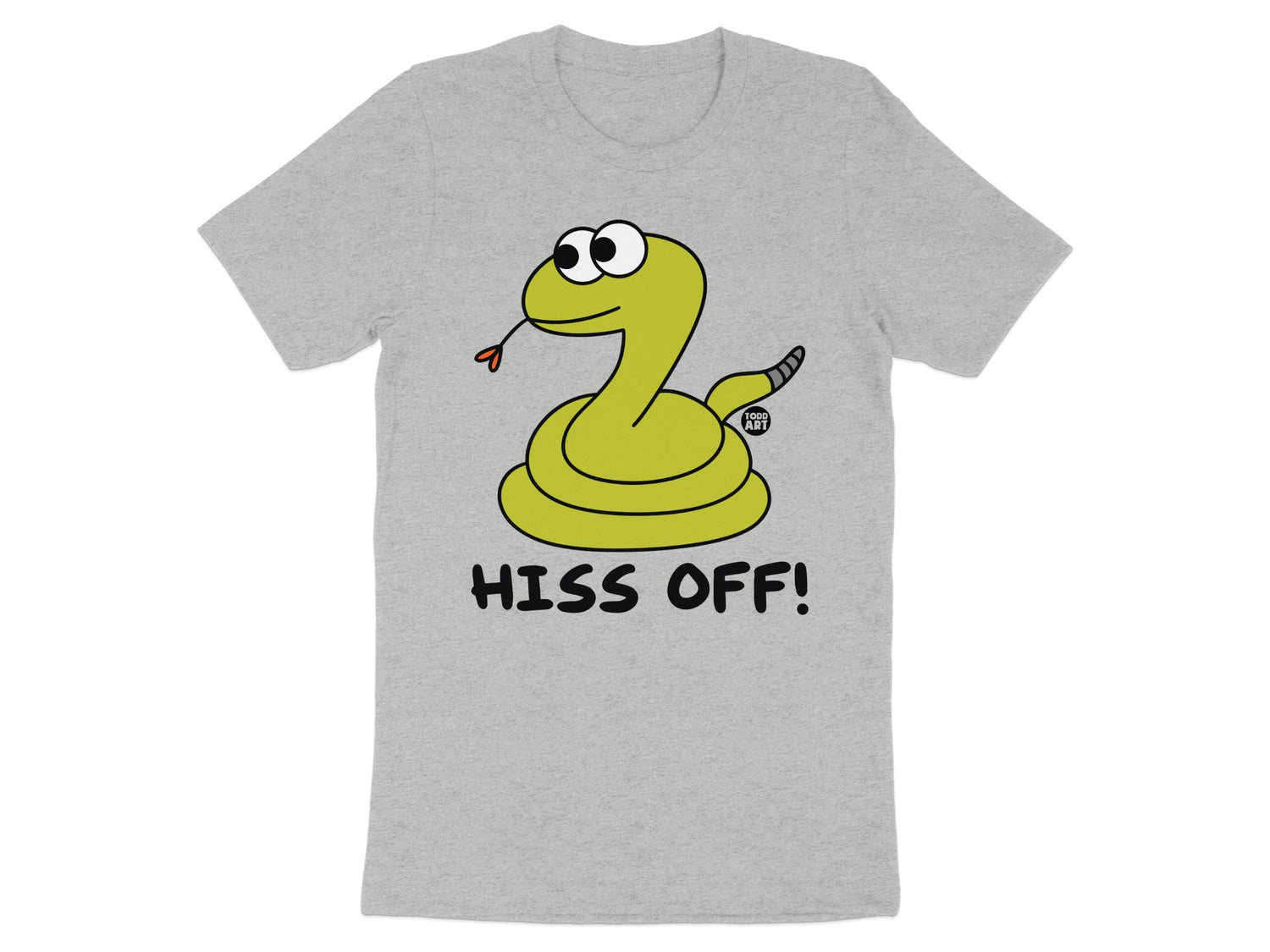 Hiss Off Cute Cartoon Snake Graphic T-Shirt