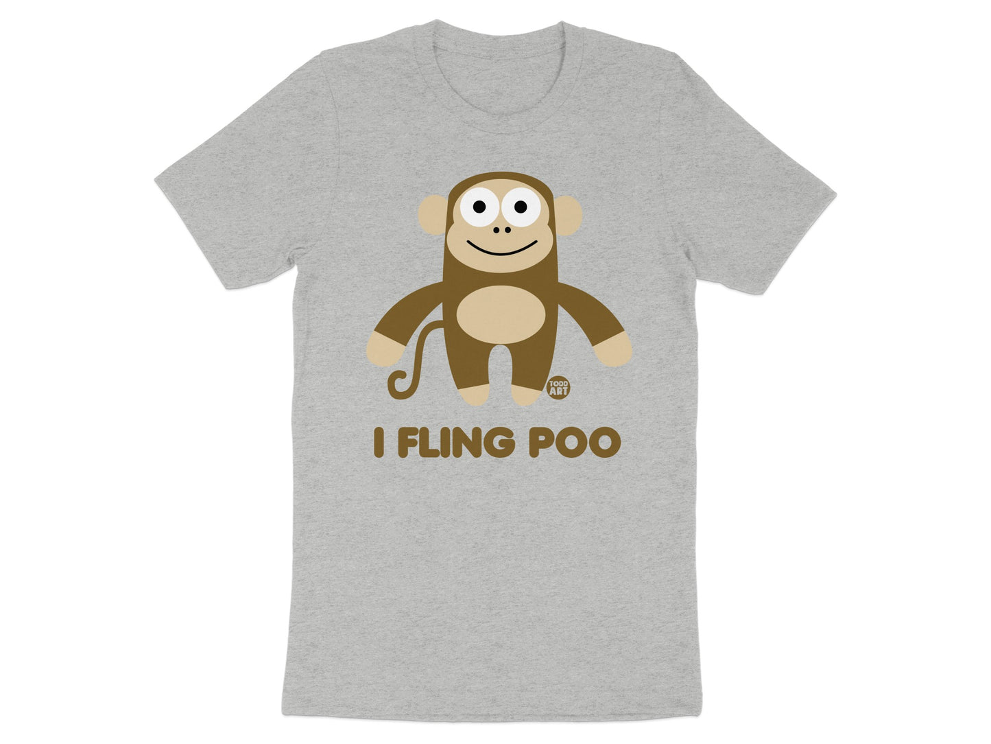 Funny I Fling Poo Monkey Graphic T-Shirt product