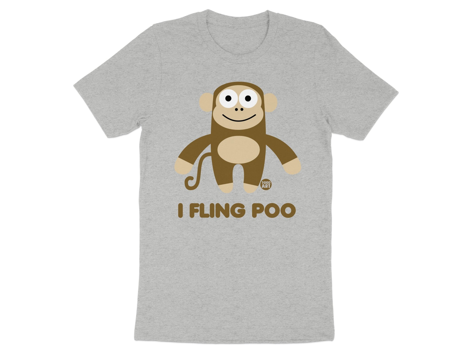 Funny I Fling Poo Monkey Graphic T-Shirt product
