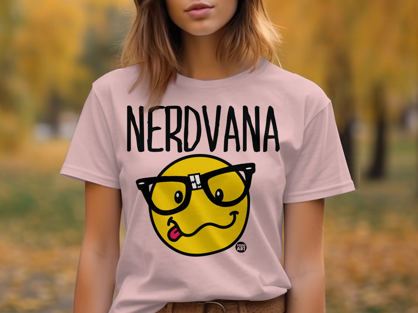Nerdvana Smiley Glasses Graphic Tee Shirt product