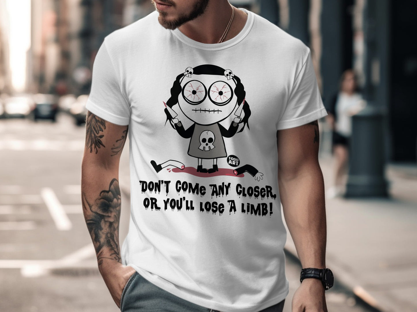 Unique Graphic Illustrated Tee With Bold Statement
