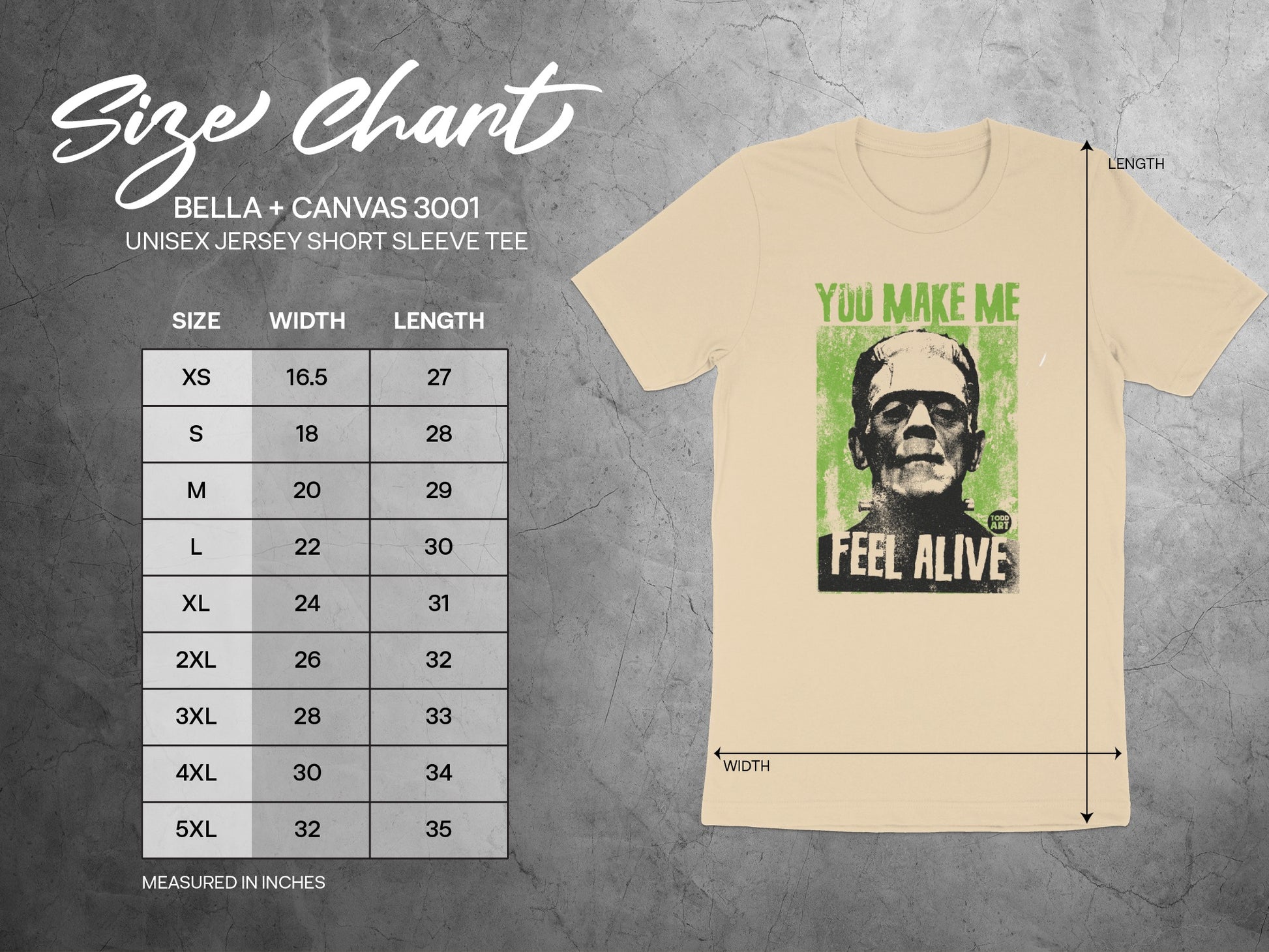 Frankenstein Green Graphic Unisex Short Sleeve Tee product