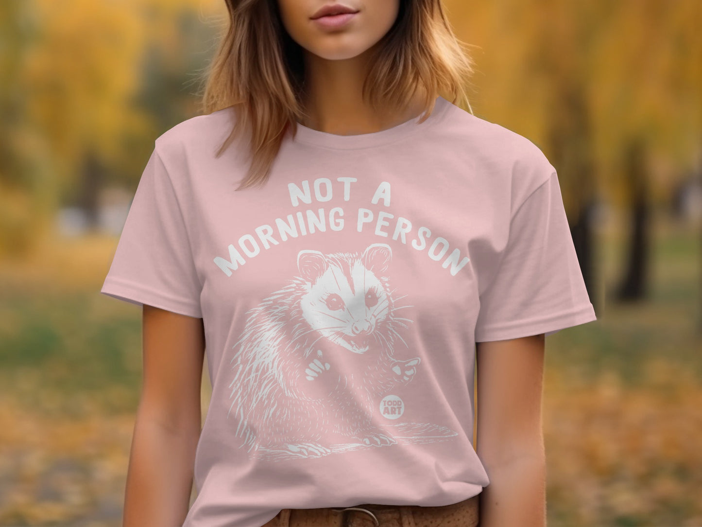 Not A Morning Person Cute Possum T-Shirt
