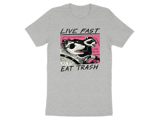 Live Fast Eat Trash Graphic T-Shirt