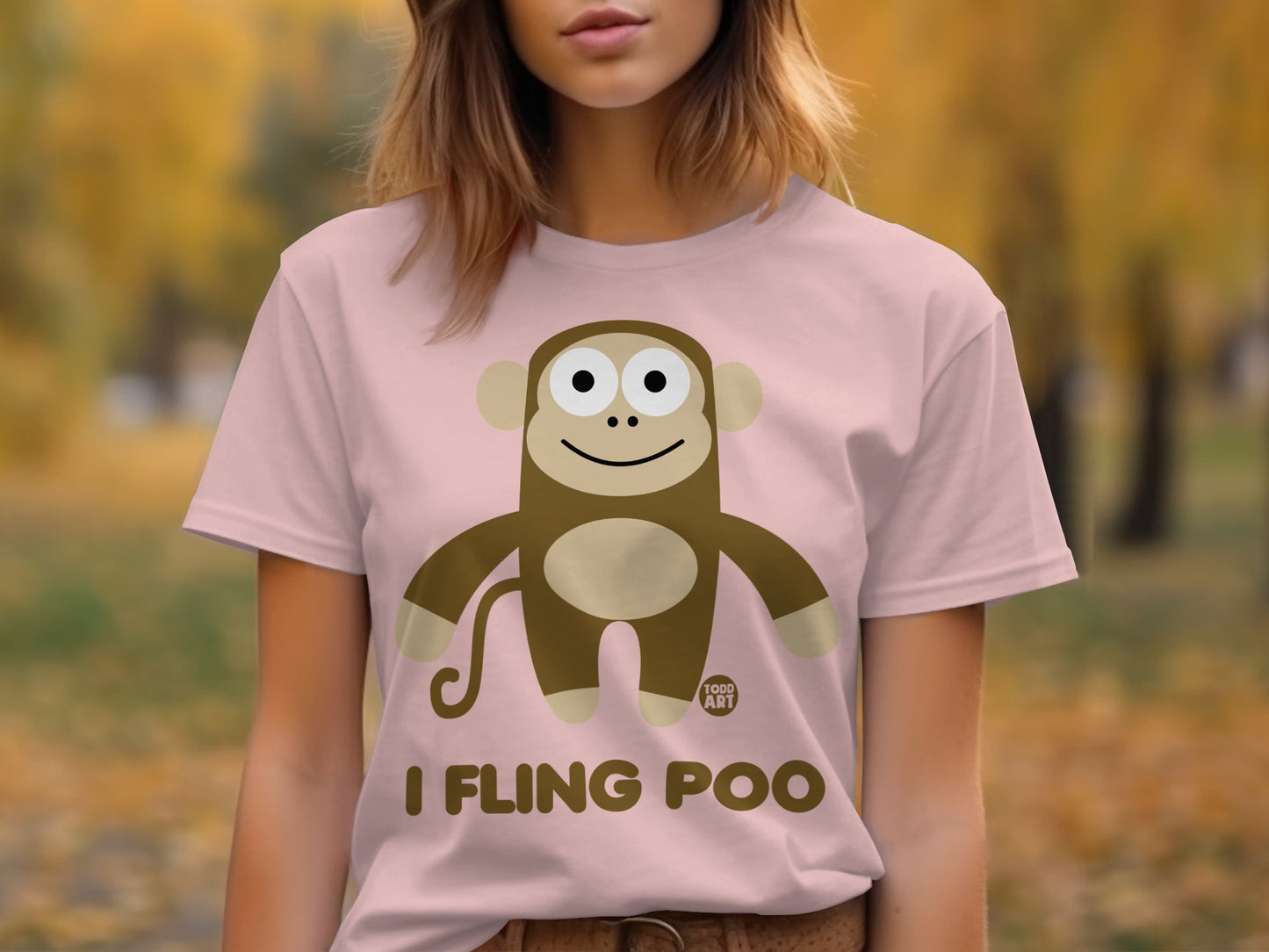 I Fling Poo Monkey Graphic Print T-shirt product