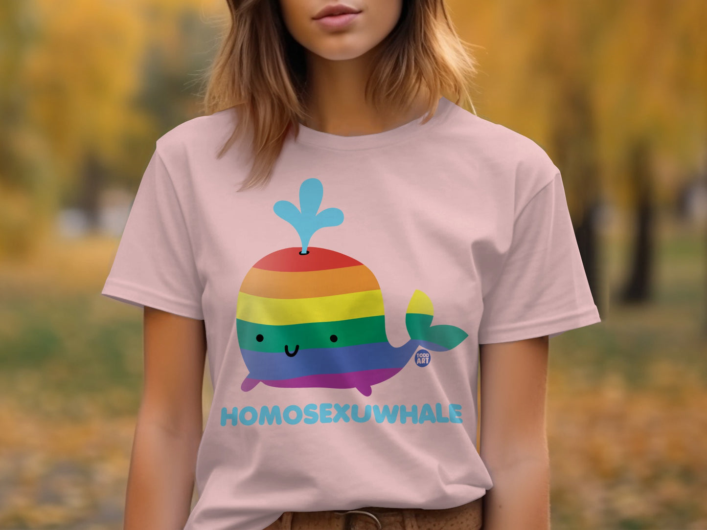 Homosexuwhale Graphic Rainbow Design T-Shirt product