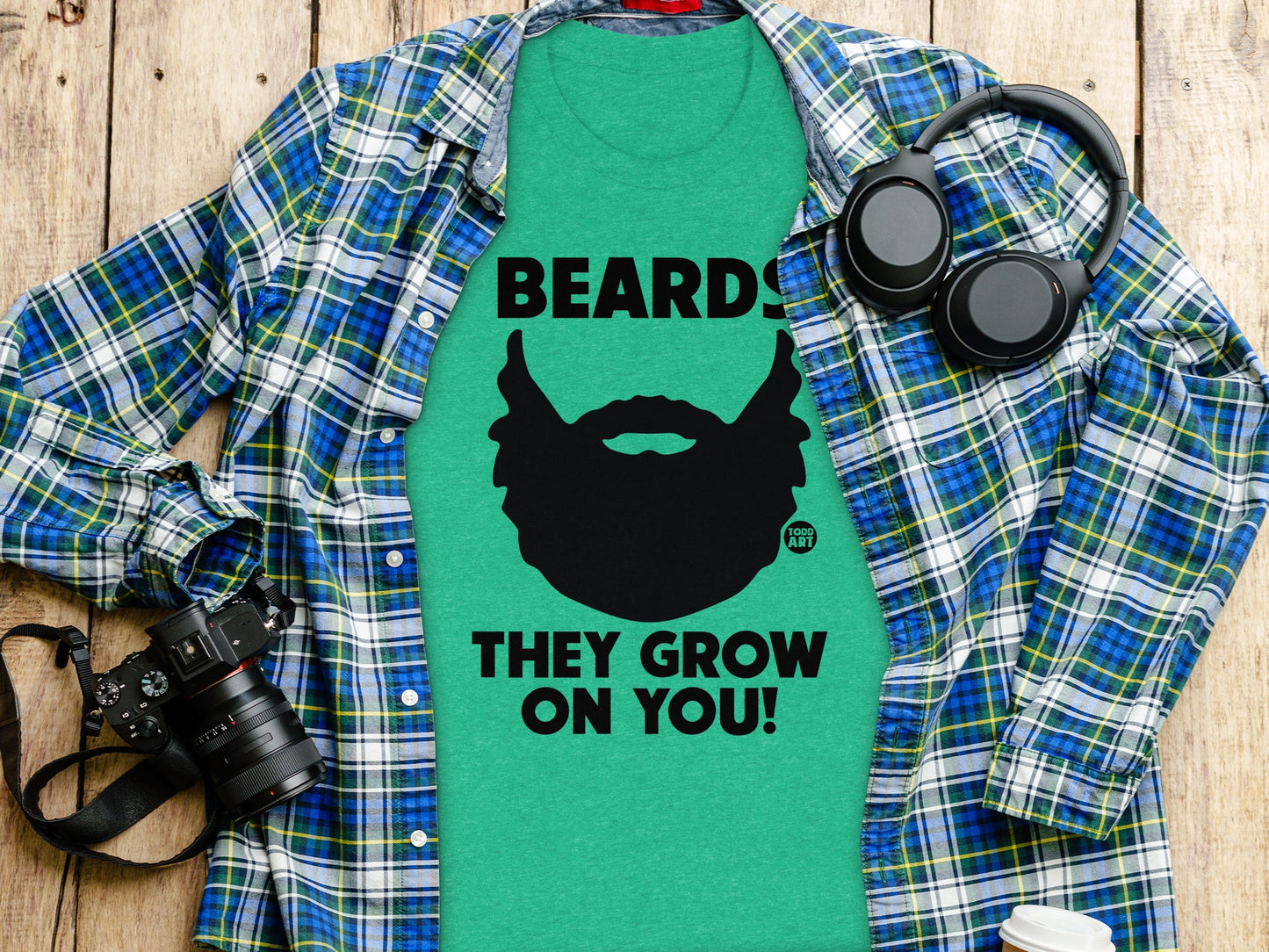 Beards They Grow On You Funny Graphic T-Shirt product