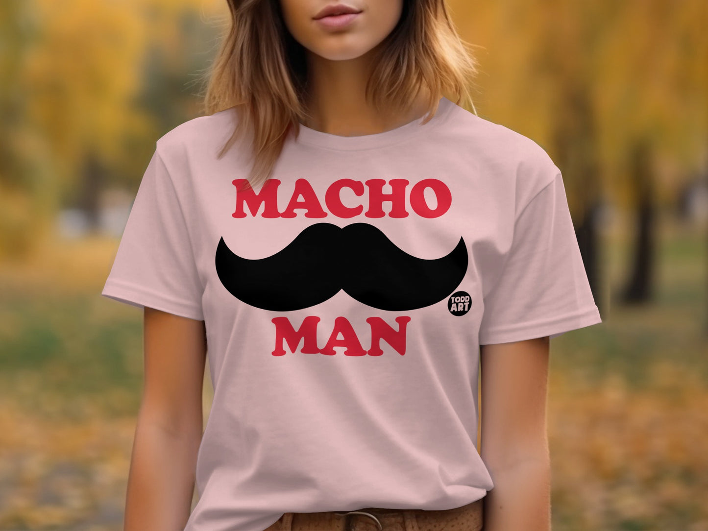 Macho Man T-Shirt with Mustache Graphic product