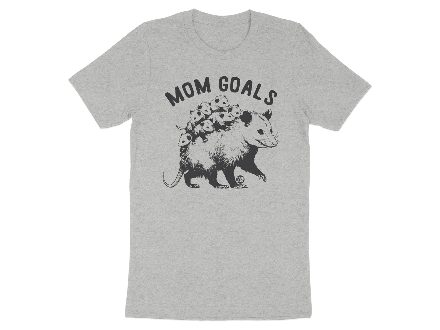 Mom Goals Opossum With Babies Graphic T Shirt