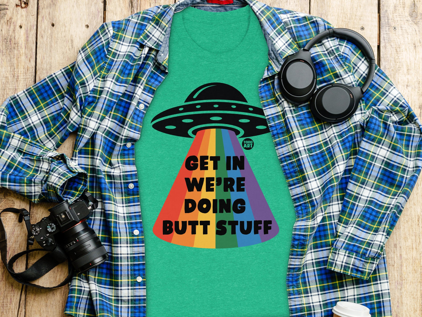 Get In We're Doing Butt Stuff Graphic Shirt product