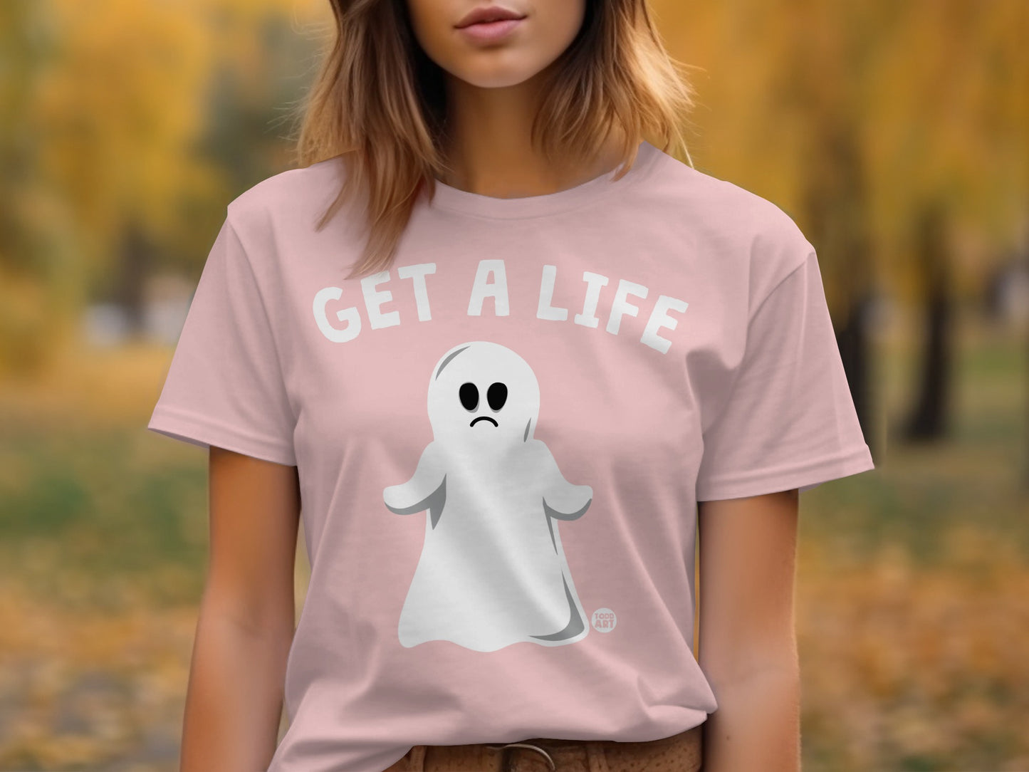 Get A Life Sad Ghost Graphic Tee for a Fun Product