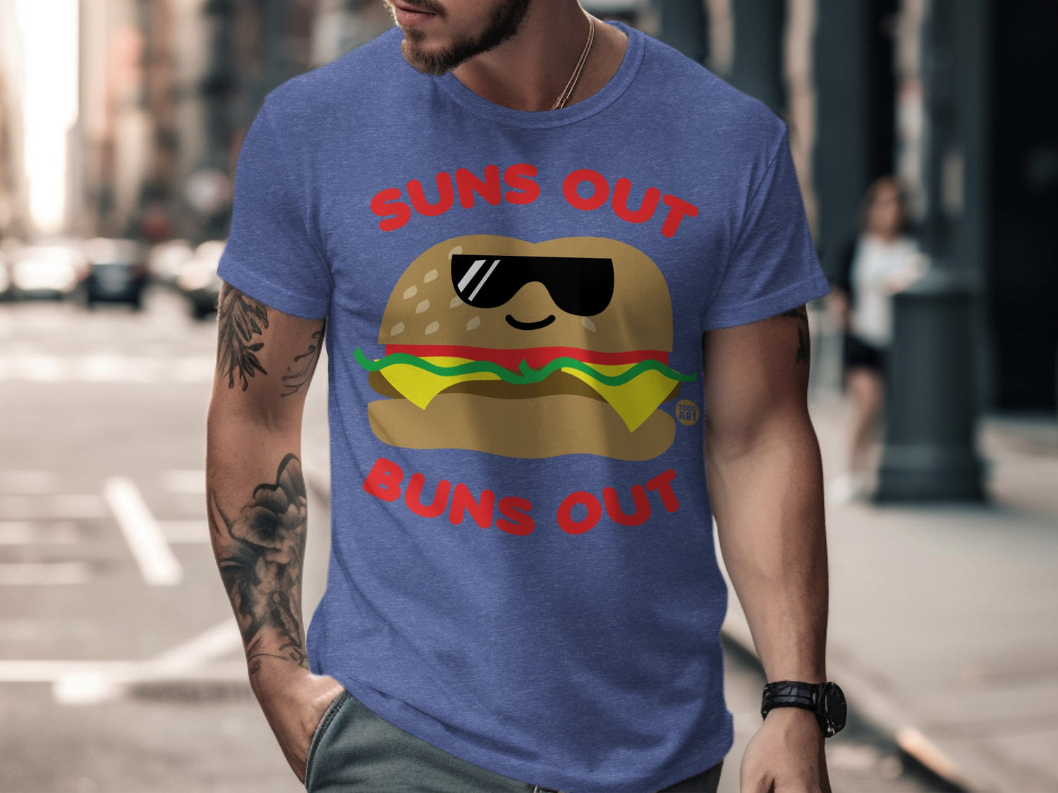 Suns Out Buns Out Graphic Burger T-Shirt product