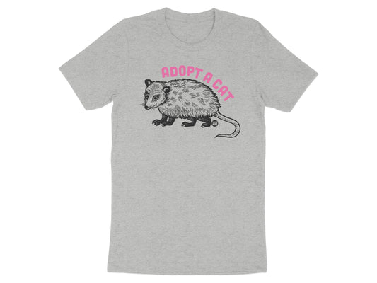 Adopt a Cat Funny Opossum Graphic T-shirt