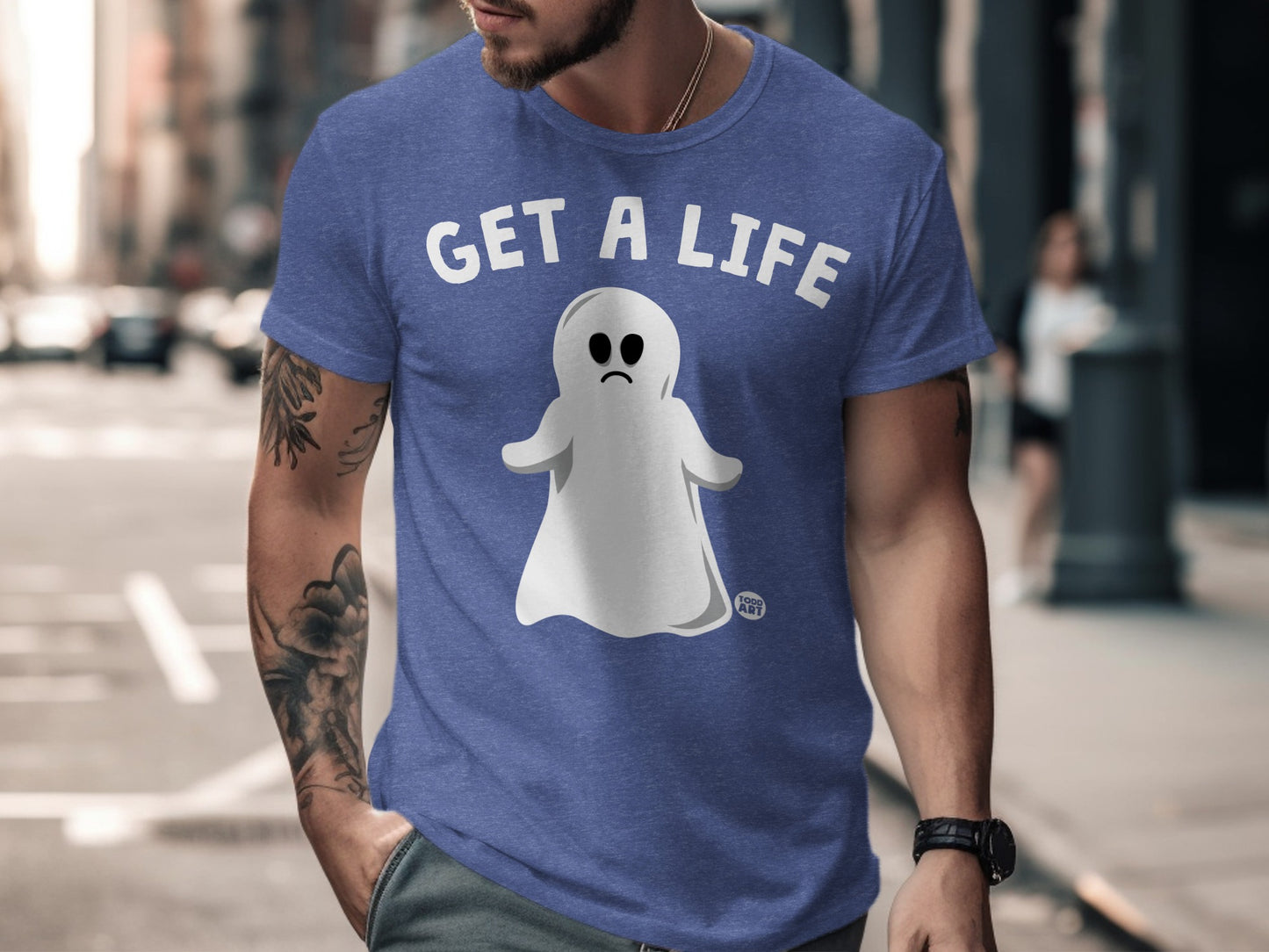 Get A Life Sad Ghost Graphic Shirt product type