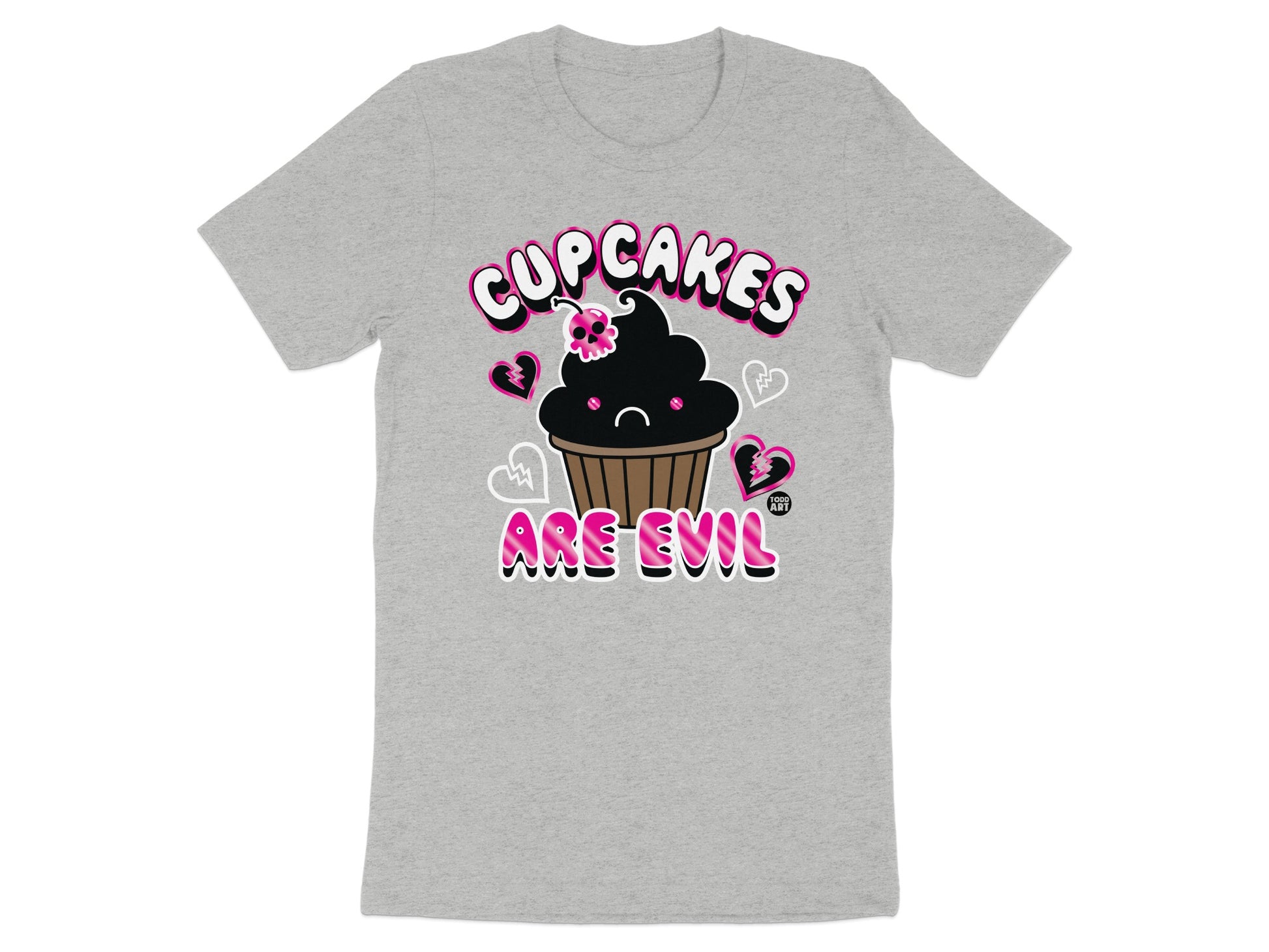 Cupcakes Are Evil Graphic Tee Shirt for Trendy product