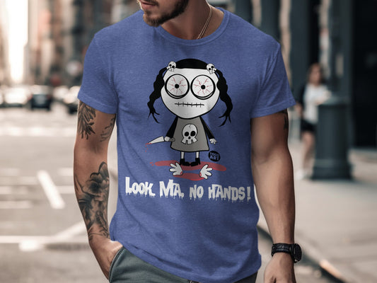 Look Ma No Hands Cartoon Character Shirt