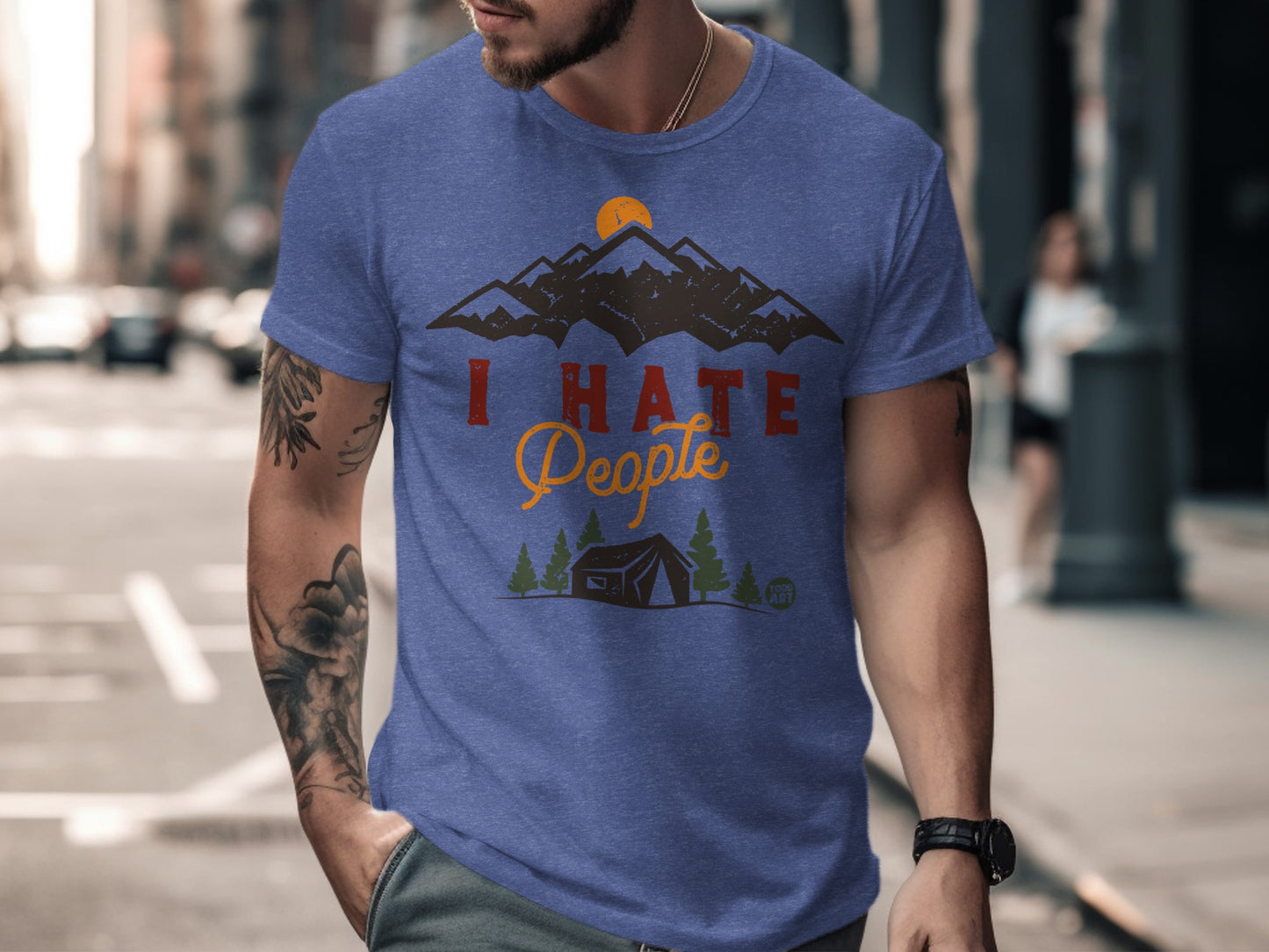 I Hate People Mountains Cabin Design T-Shirt product