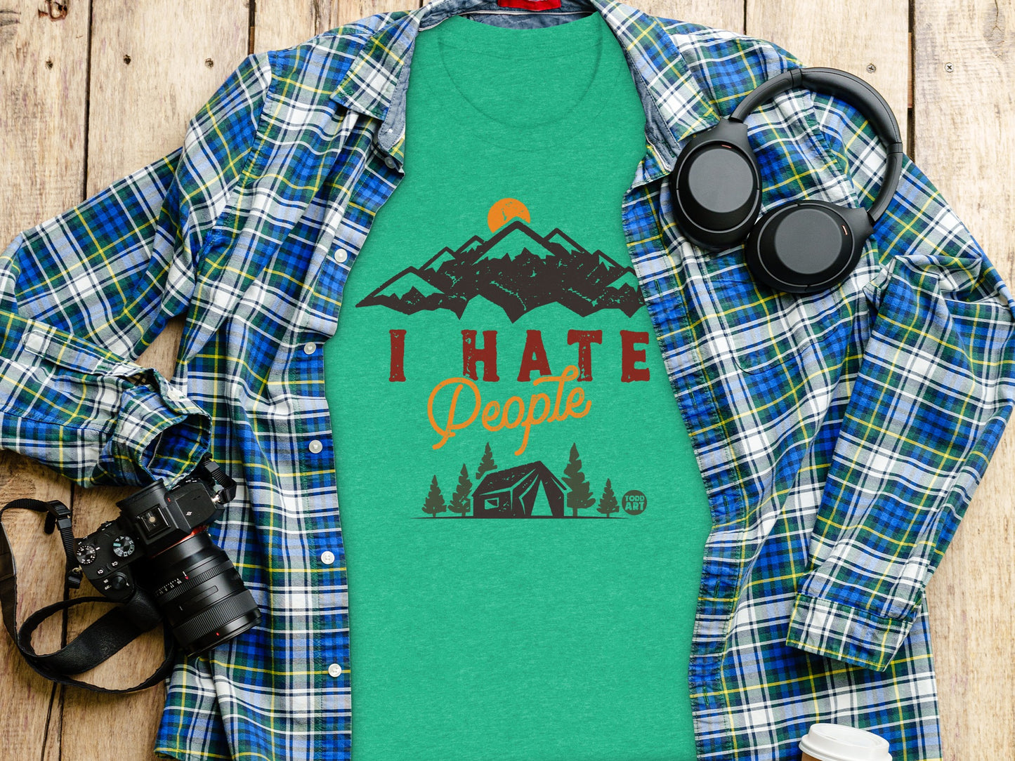 I Hate People Green T-Shirt Unique Graphic Design product