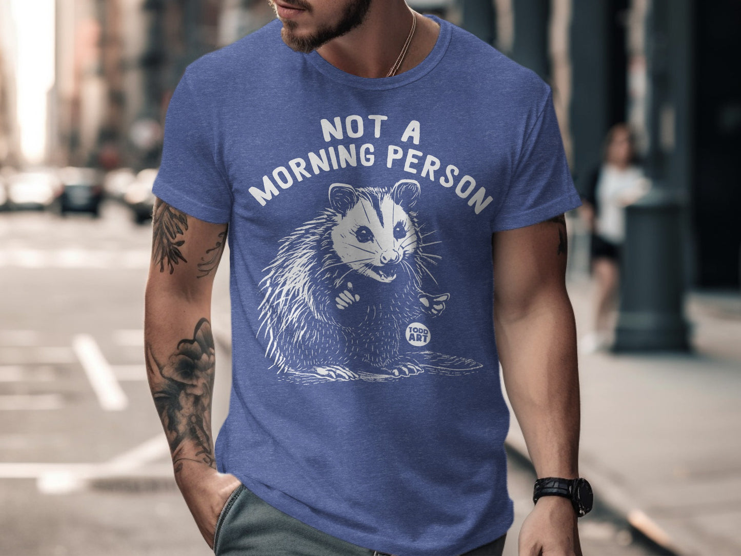 Not A Morning Person Opossum Graphic T-Shirt