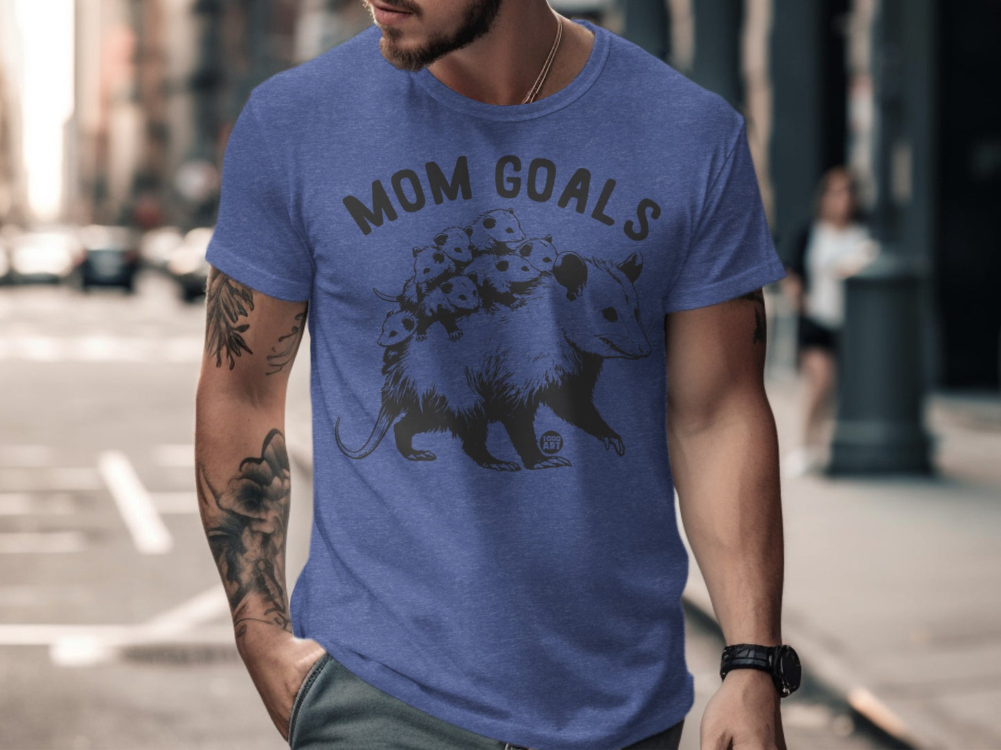 Mom Goals Cute Opossum With Babies Graphic Tee