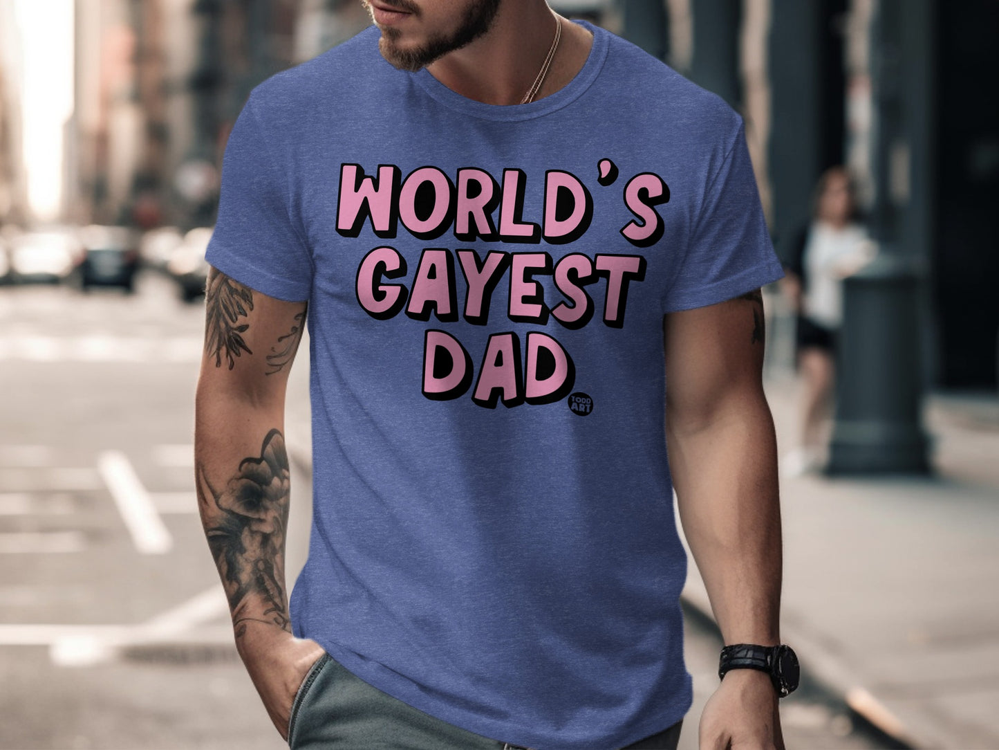 World's Gayest Dad Graphic Printed T-shirt product type