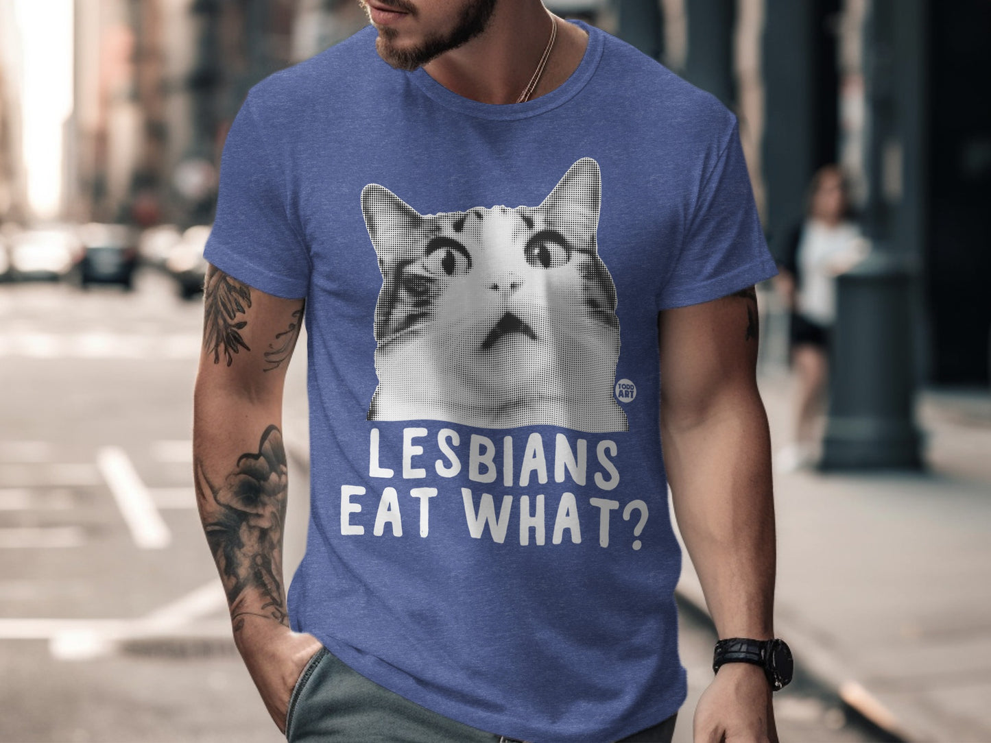 Lesbians Eat What Funny Cat Graphic T-Shirt product type