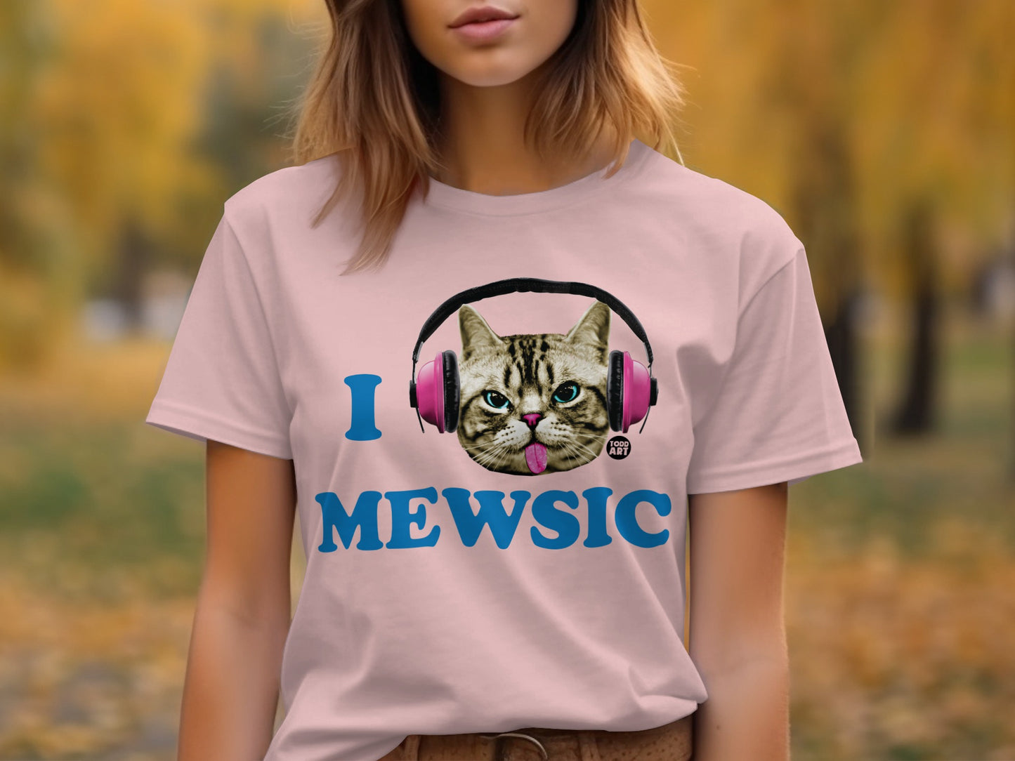 Love Music Cat Headphones Design T-Shirt product