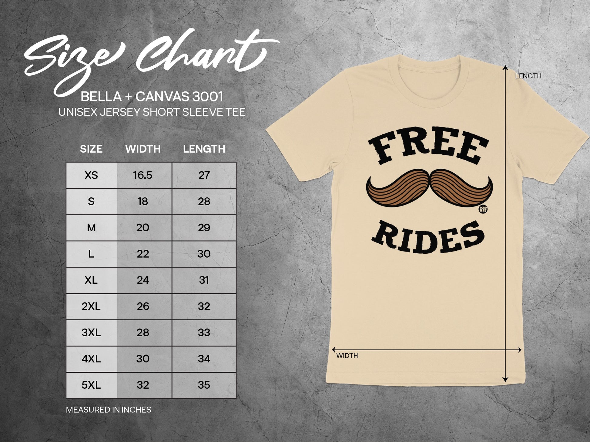 Free Rides Mustache Unisex Short Sleeve Tee product