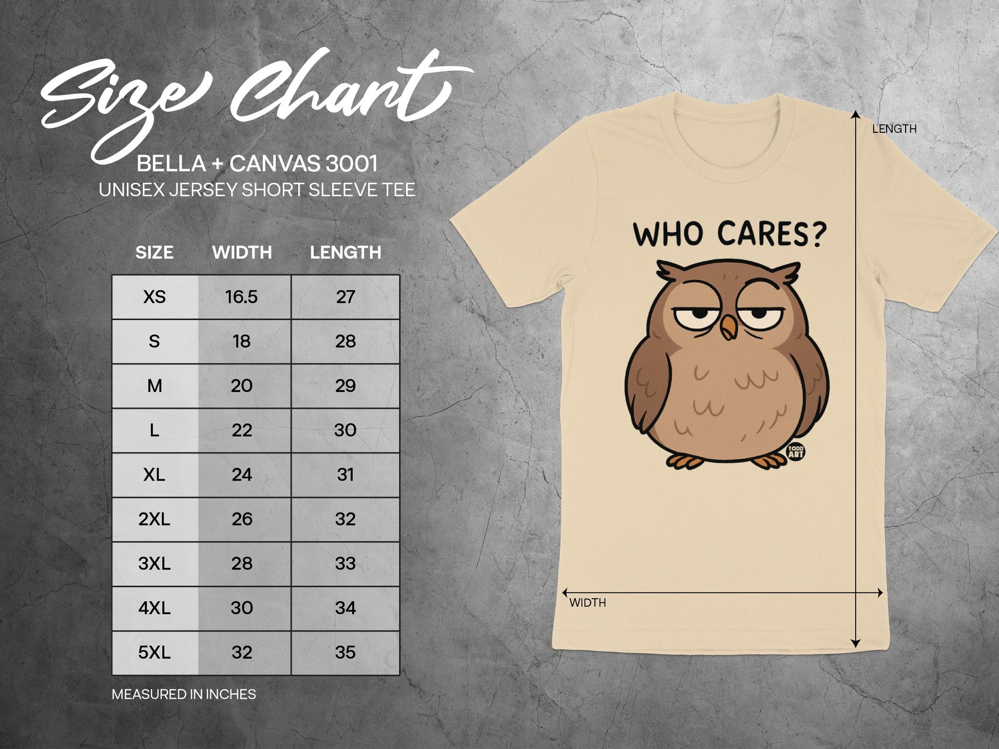 WHO CARES Owl Graphic Unisex Short Sleeve Tee product