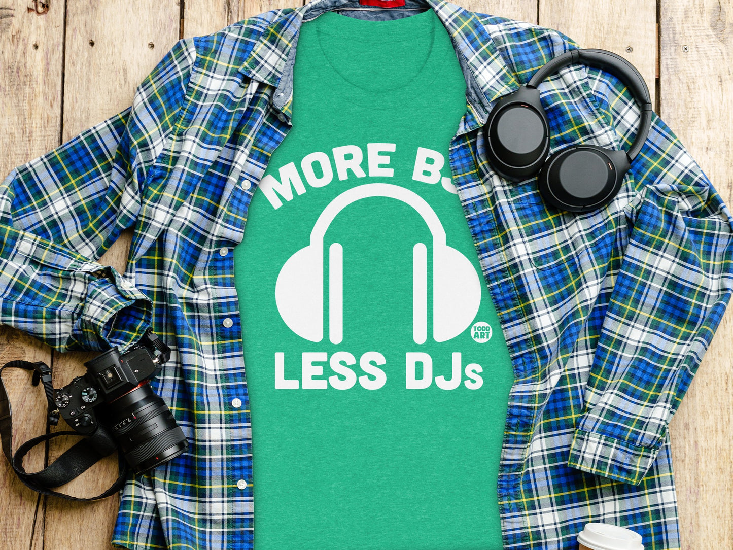 More Books Less DJs Green Graphic Tee product